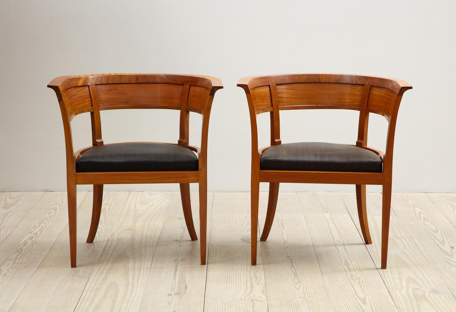 Kaare Klint, Rare Armchairs with Back Wood Panels, 1916 In Excellent Condition In New York, NY