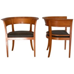 Kaare Klint, Rare Armchairs with Back Wood Panels, 1916