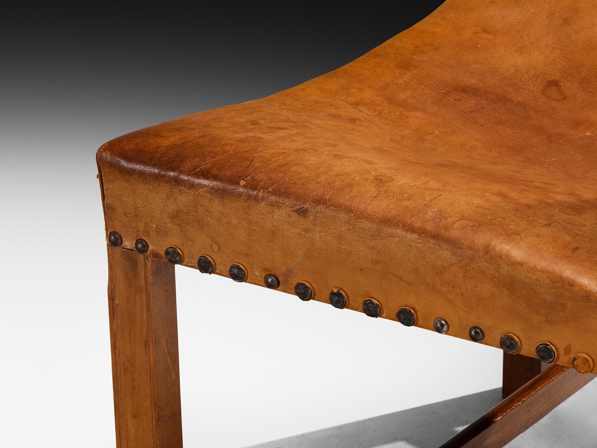 Kaare Klint Rare Set of Eight Dining Chairs in Niger Leather and Mahogany For Sale 5