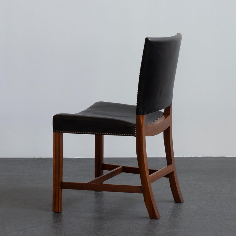 Scandinavian Modern Kaare Klint Red Chair for Rud. Rasmussen For Sale