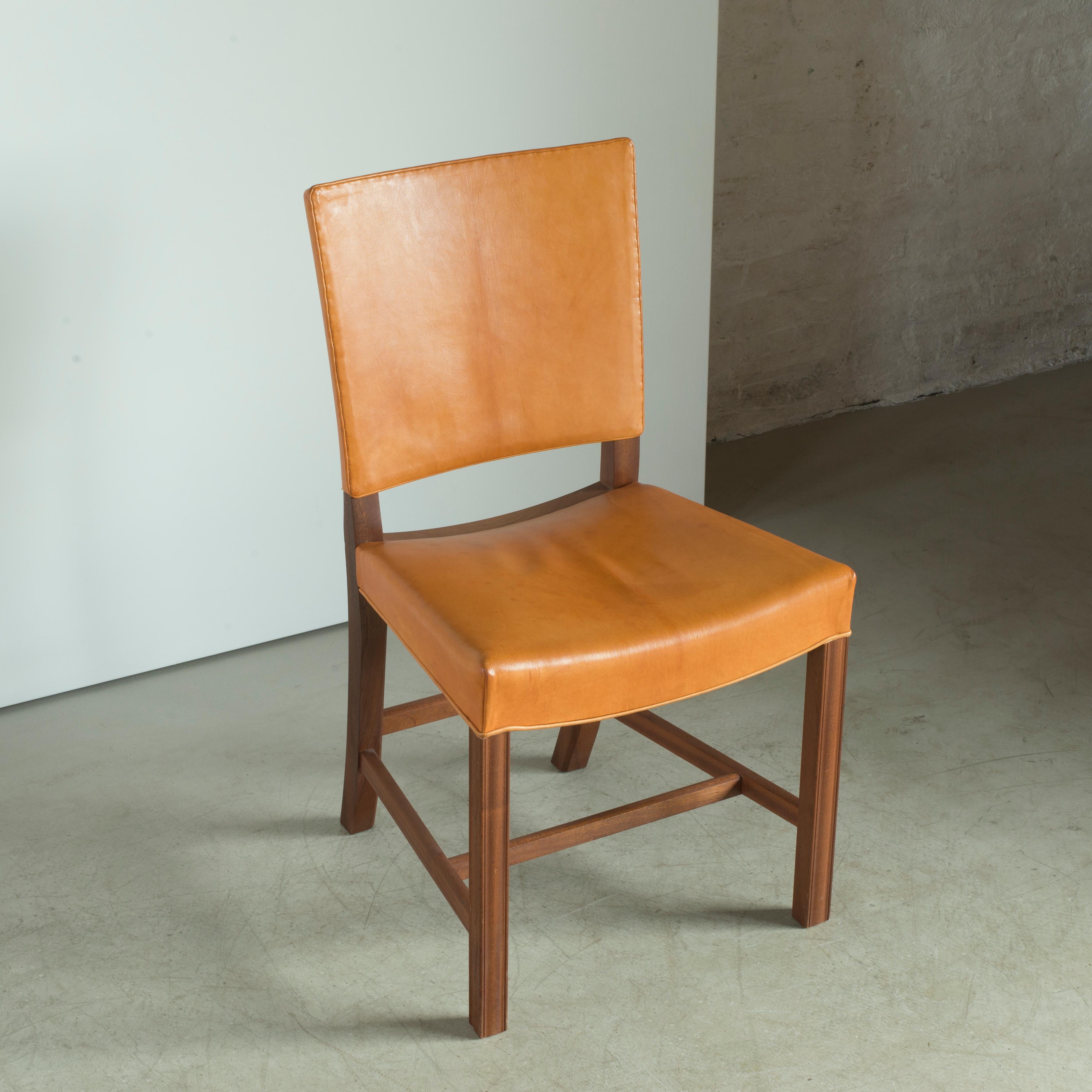 Scandinavian Modern Kaare Klint Red Chair for Rud. Rasmussen