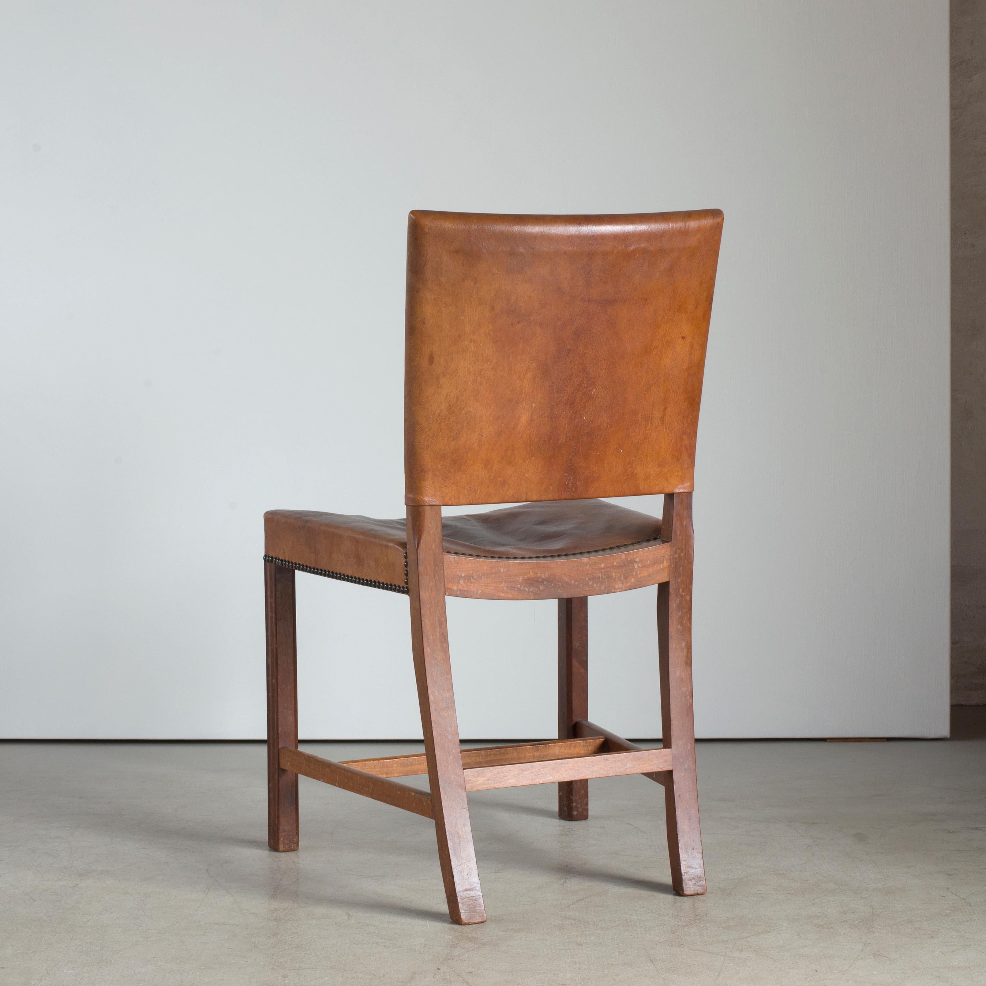 Danish Kaare Klint Red Chair for Rud. Rasmussen