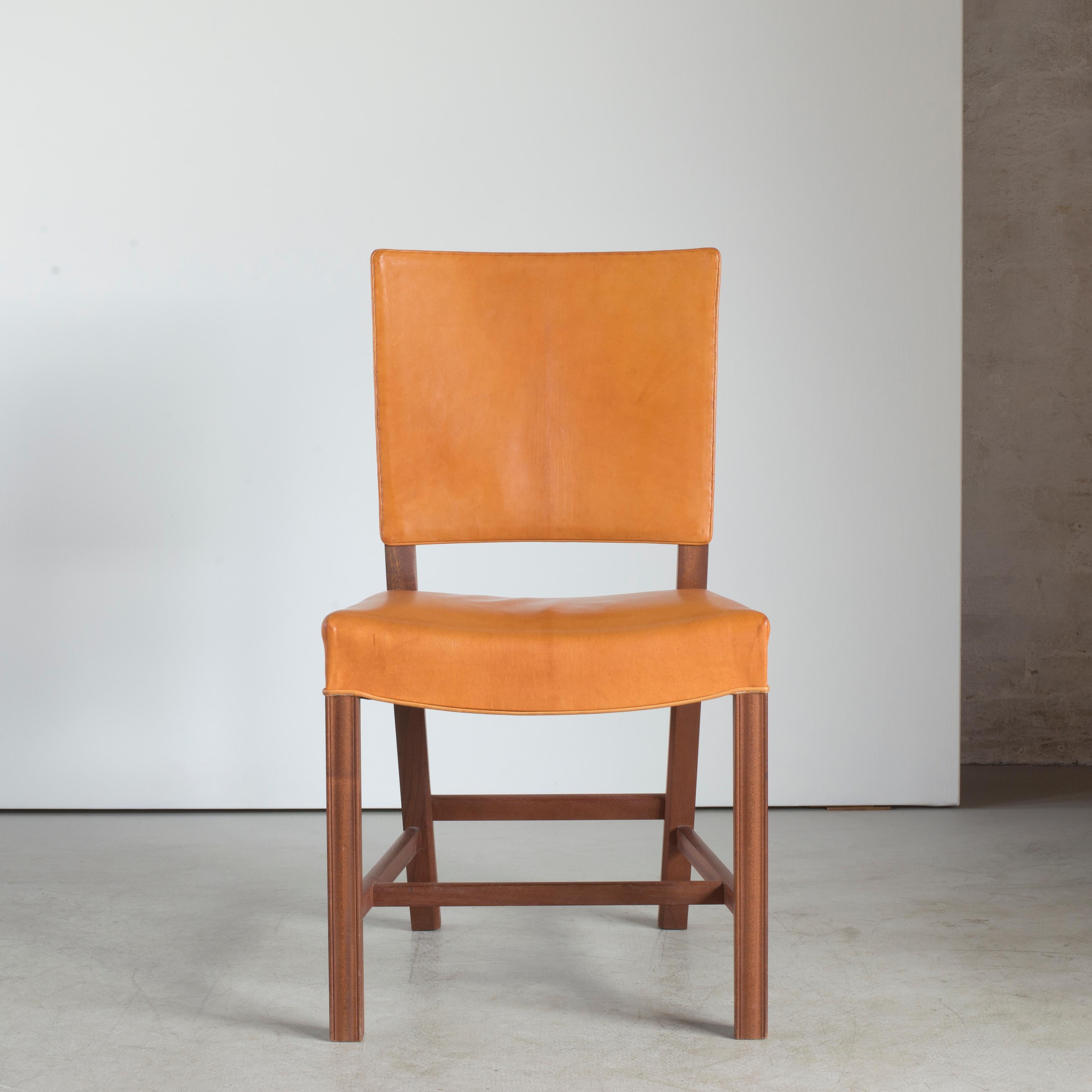 Danish Kaare Klint Red Chair for Rud. Rasmussen