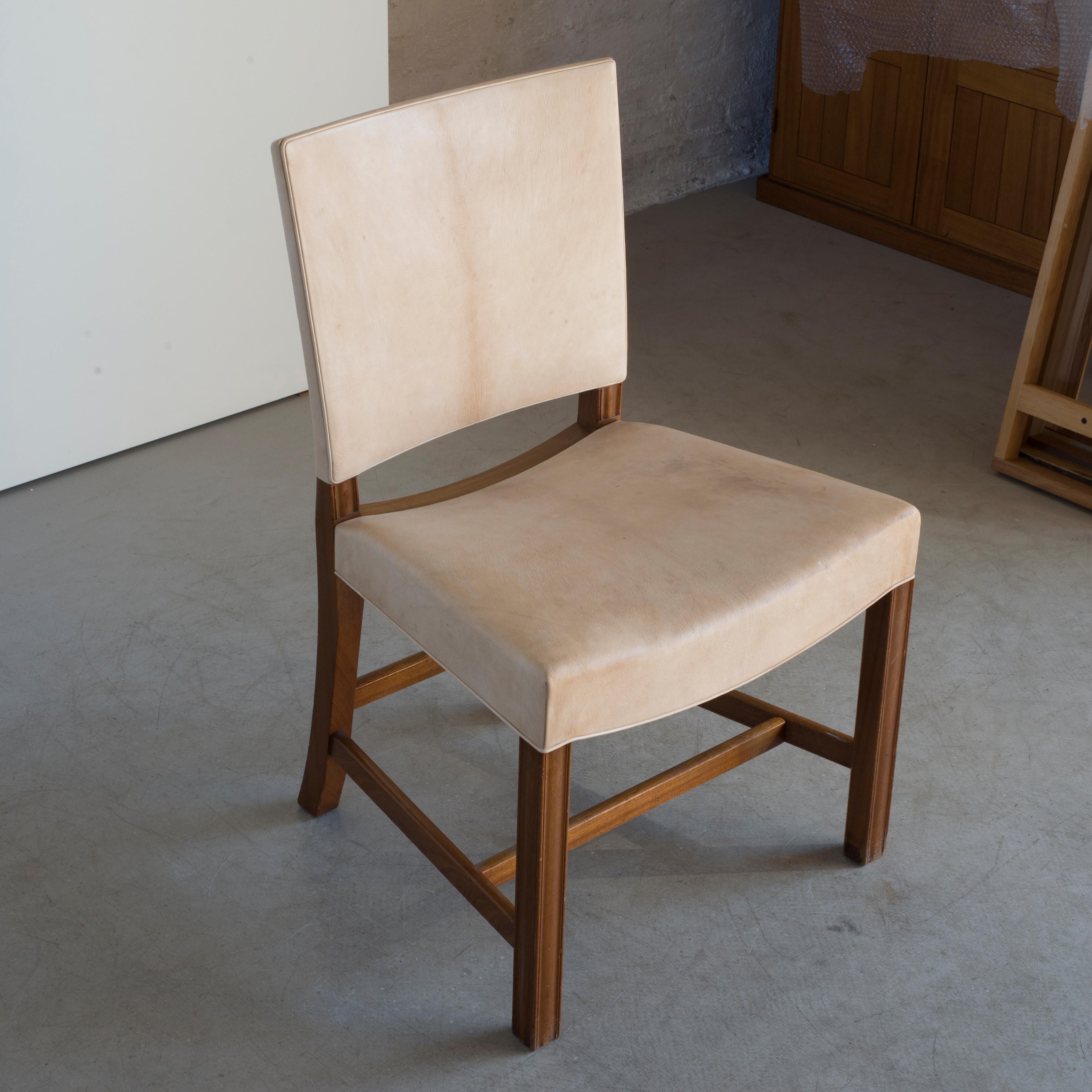 Danish Kaare Klint Red Chair for Rud, Rasmussen