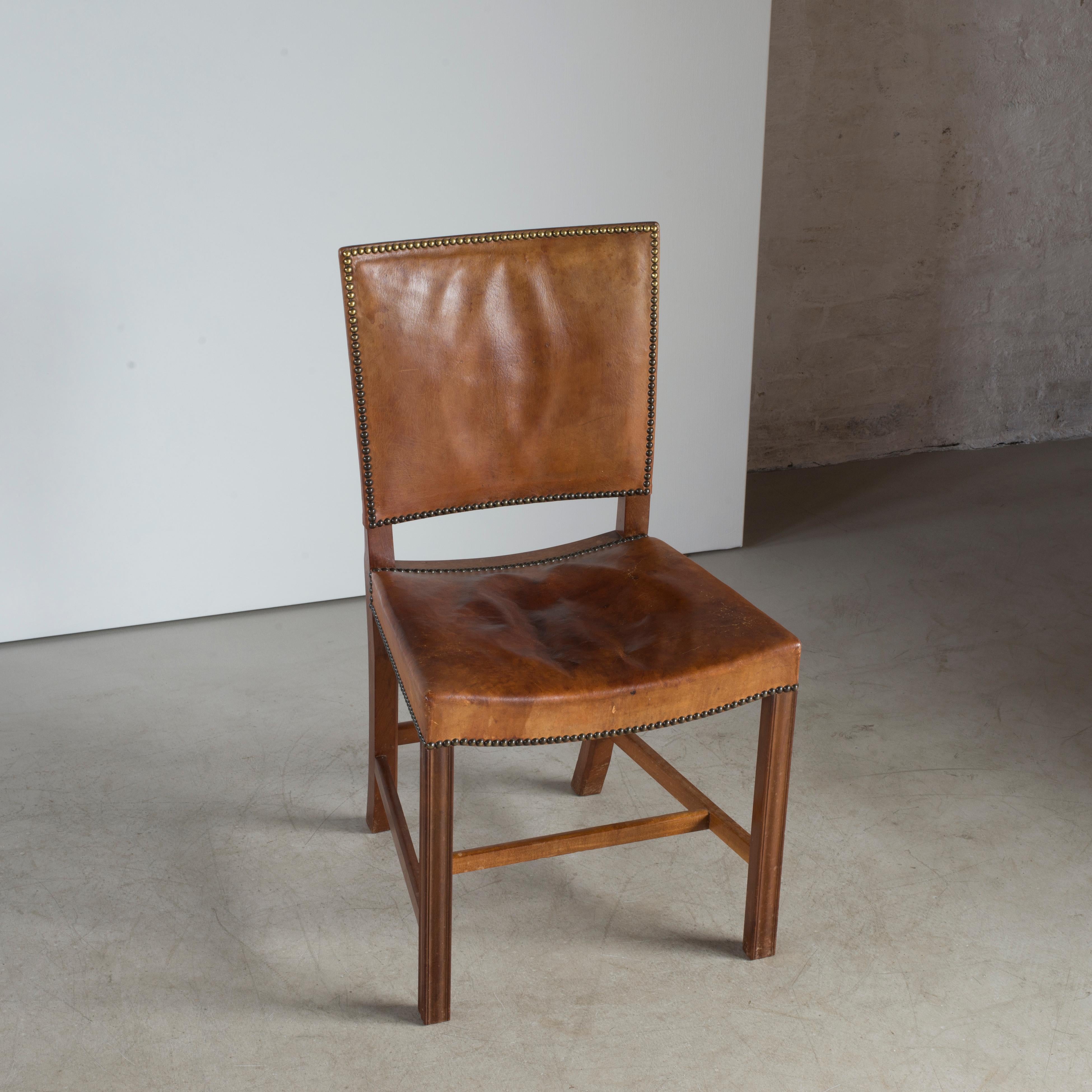 Mid-20th Century Kaare Klint Red Chair for Rud. Rasmussen