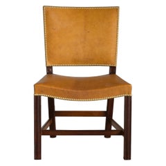 Kaare Klint Red Chair of Cuban Mahogany and Niger Leather