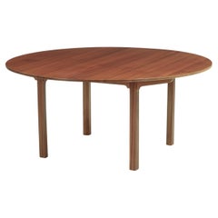 Kaare Klint Round Dining Table Made of Solid Mahogany by Rud Rasmussen