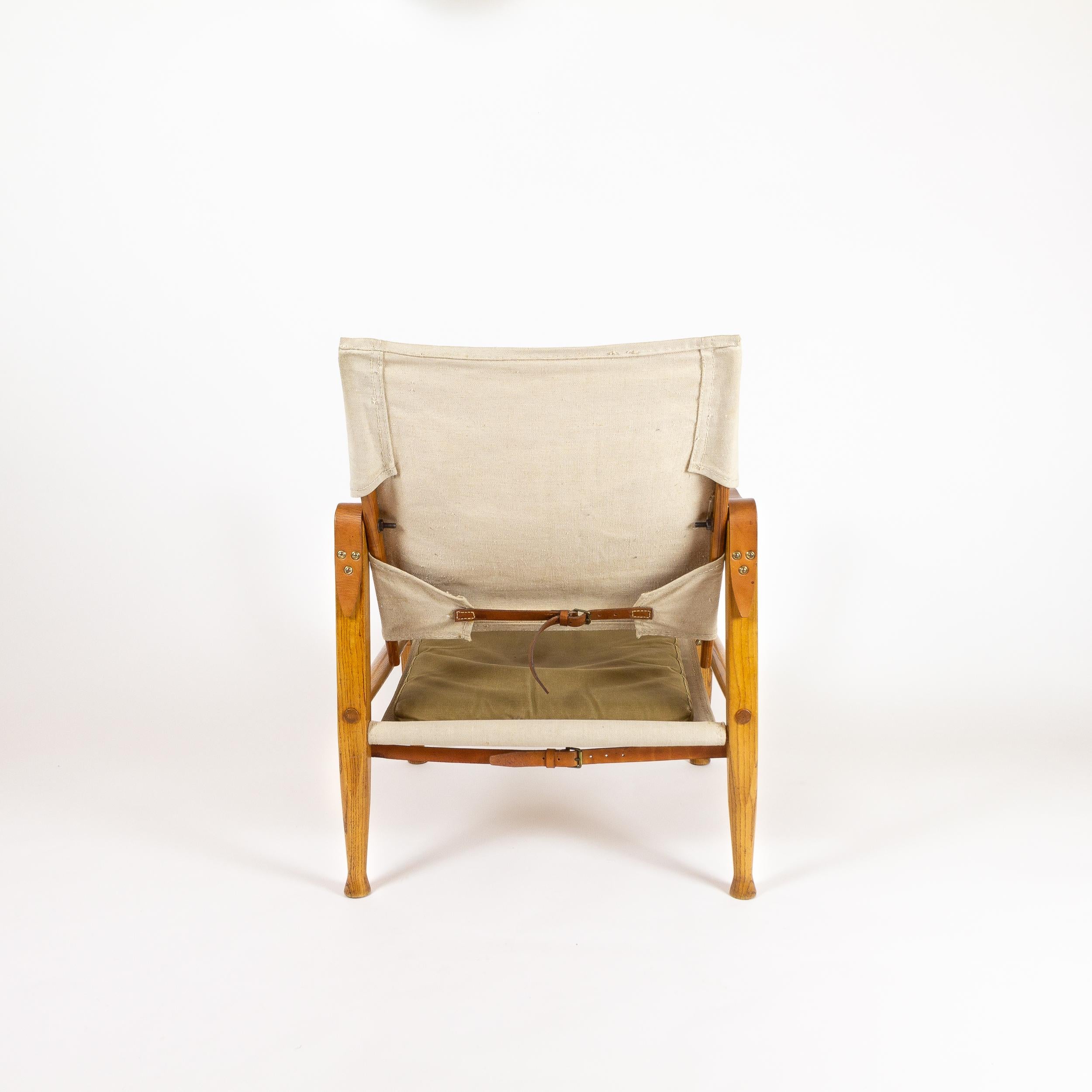 Mid-Century Modern Kaare Klint Safari Chair by Rud Rasmussen for Illums Bolighus