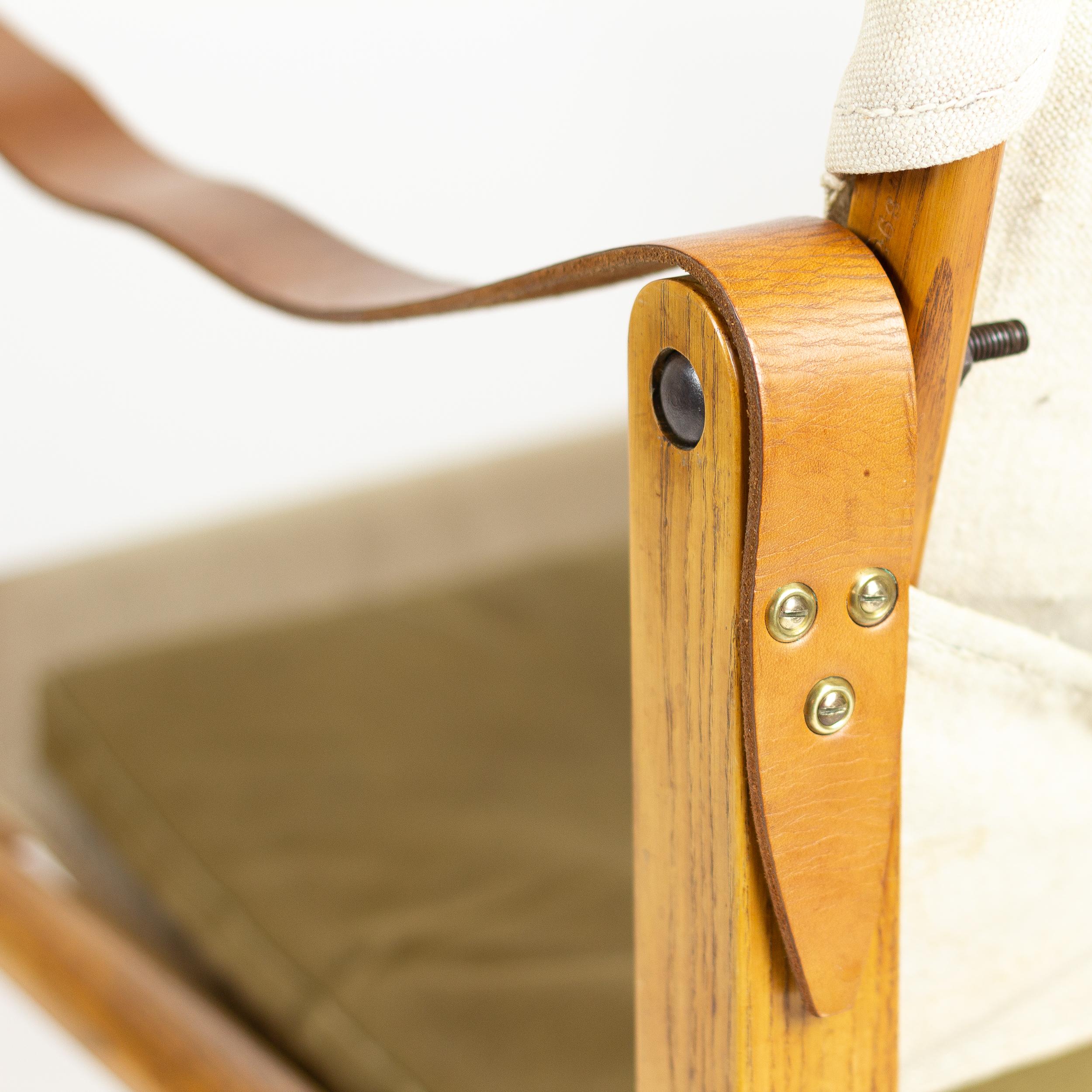Mid-20th Century Kaare Klint Safari Chair by Rud Rasmussen for Illums Bolighus