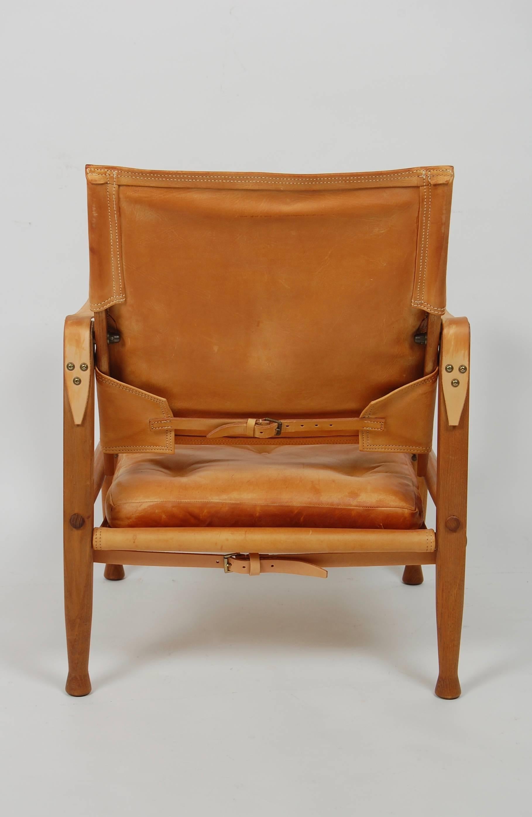 Kaare Klint Safari Chair Danish Design In Good Condition In San Francisco, CA