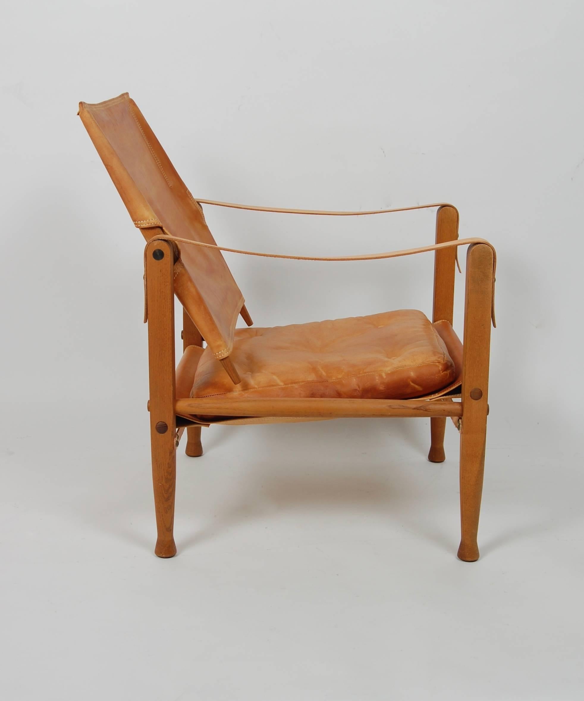 Leather Kaare Klint Safari Chair Danish Design