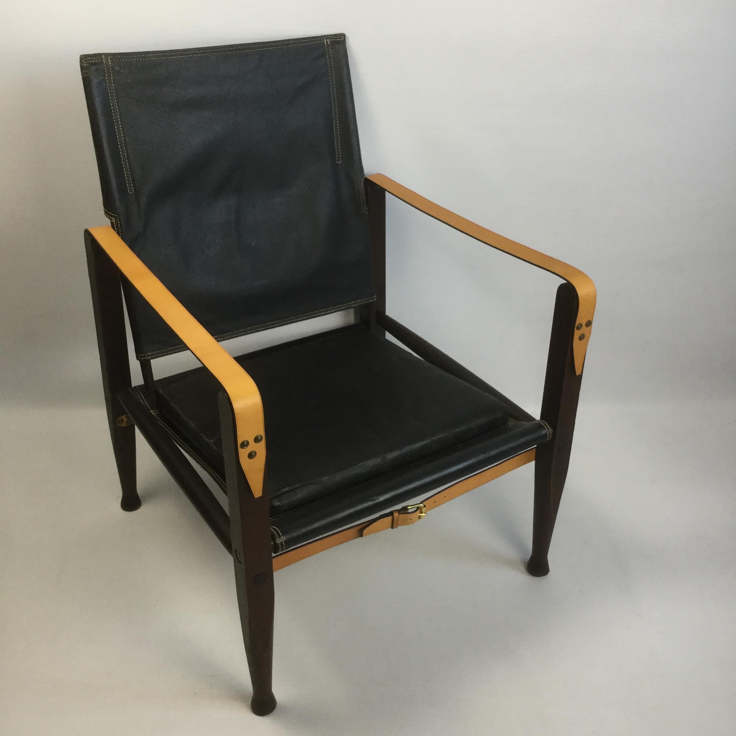 Scandinavian Modern Kaare Klint Safari Chair for Rud Rasmussen, Denmark, 1950s
