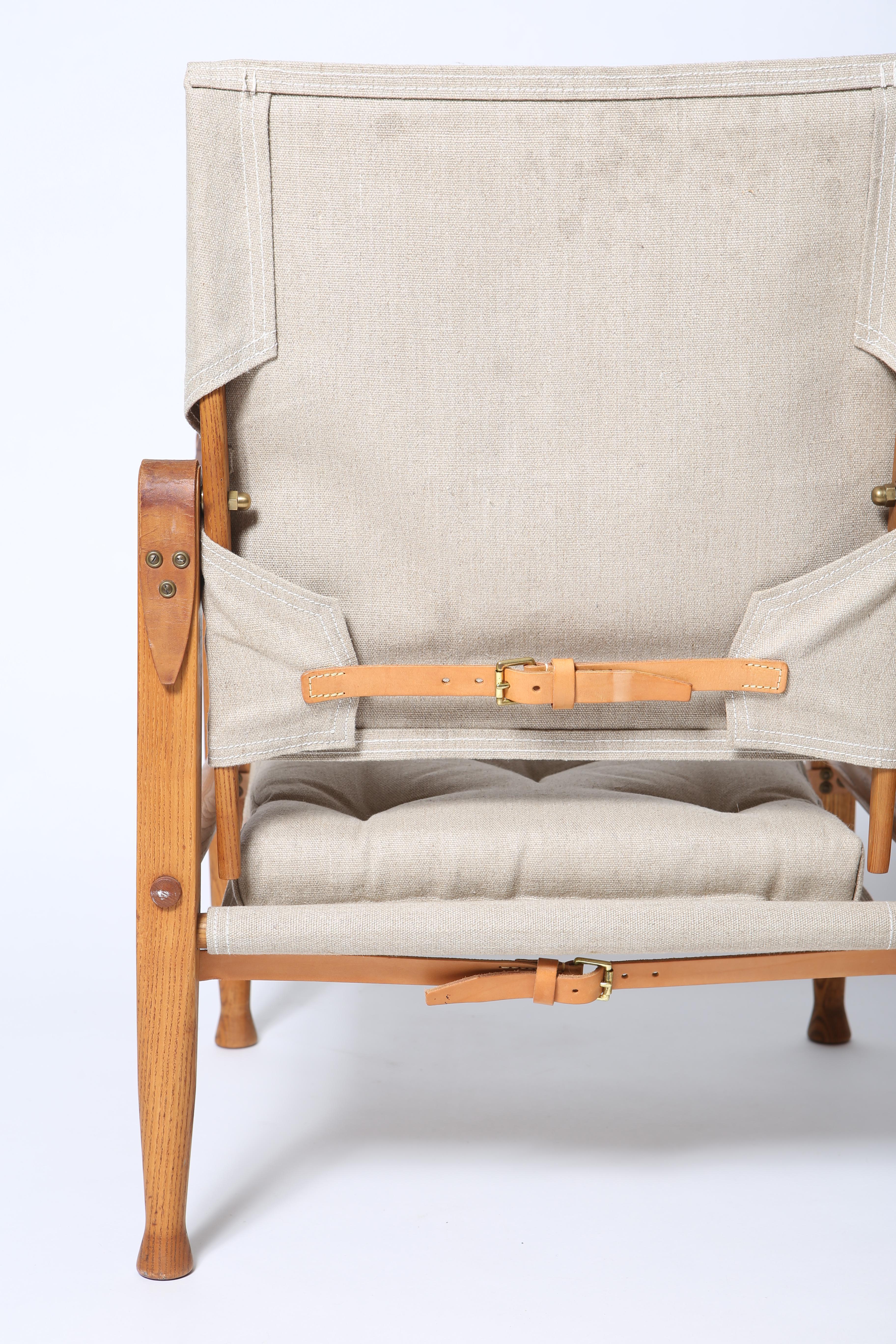Scandinavian Modern Safari Chair by Kaare Klint for Rud, Rasmussen For Sale