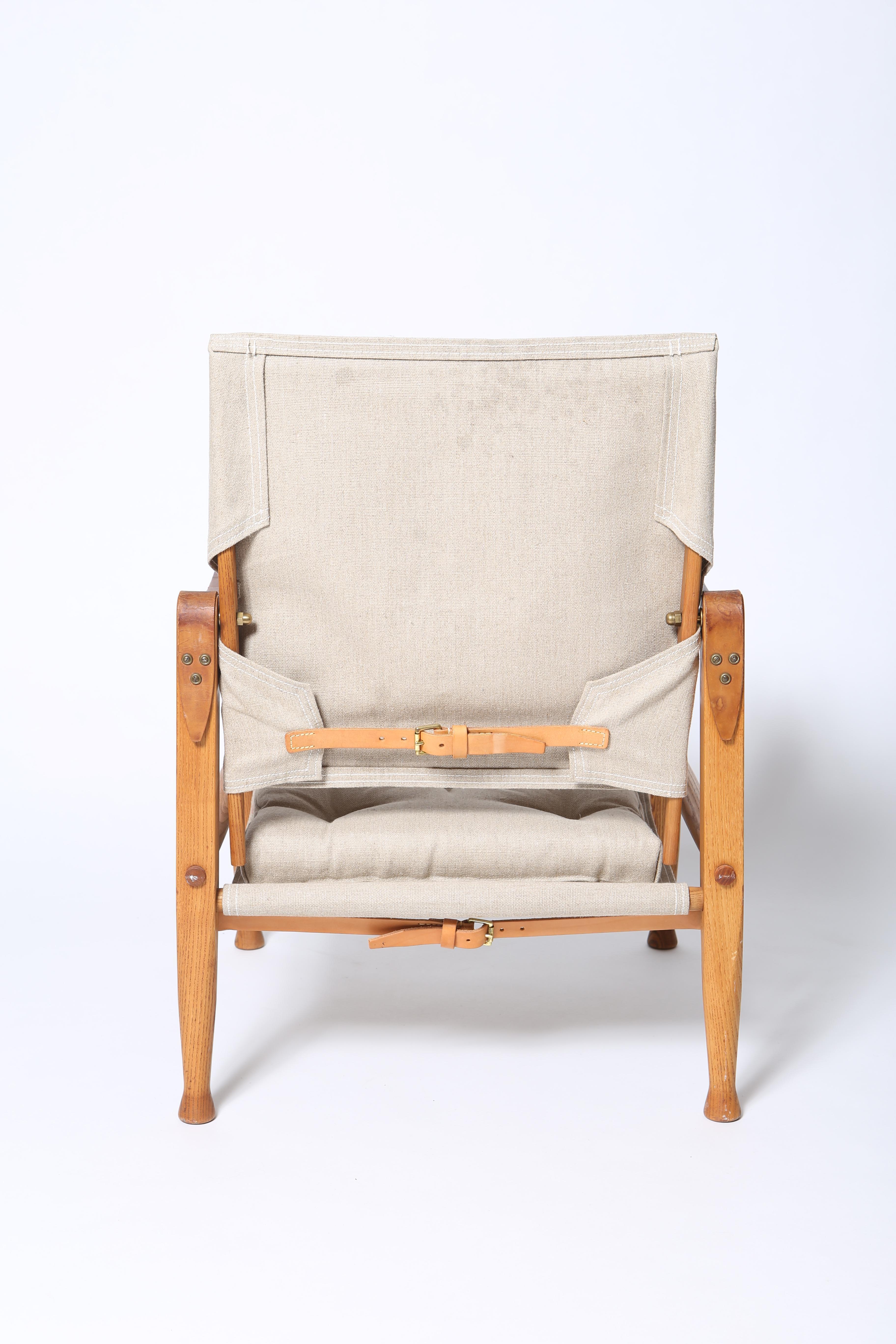 Danish Safari Chair by Kaare Klint for Rud, Rasmussen For Sale