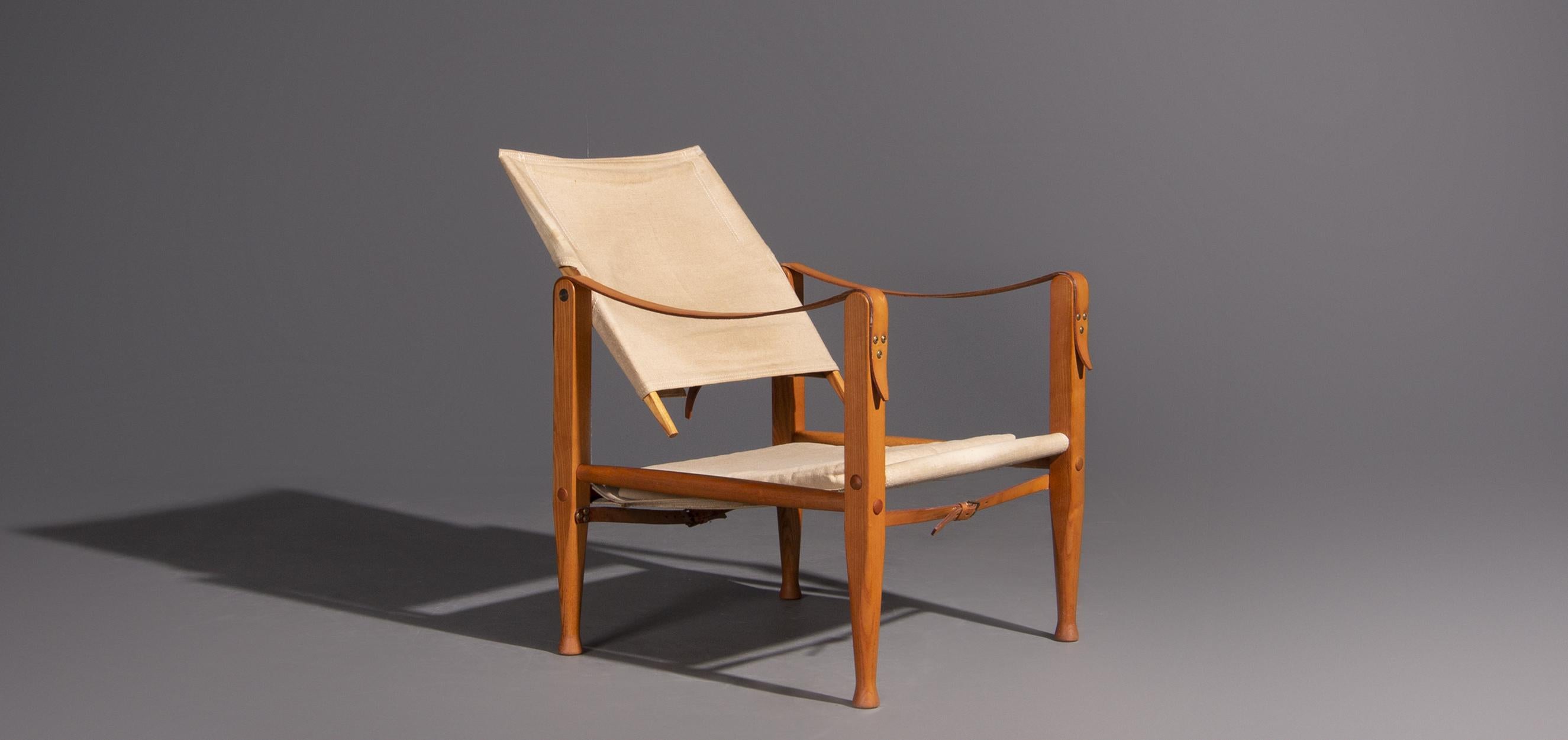 Kaare Klint Safari-Stuhl, hergestellt von Rud Rasmussen, Dänemark (Skandinavische Moderne) im Angebot