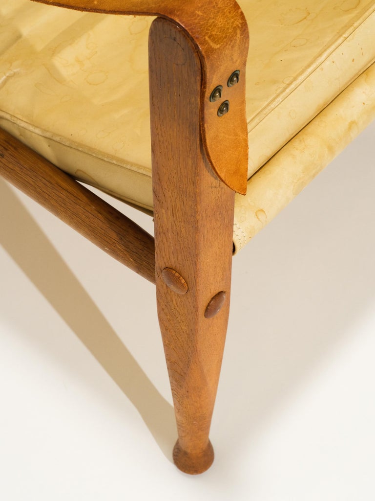 Kaare Klint Safari Chair Produced by Rud Rasmussen in Denmark For Sale 3