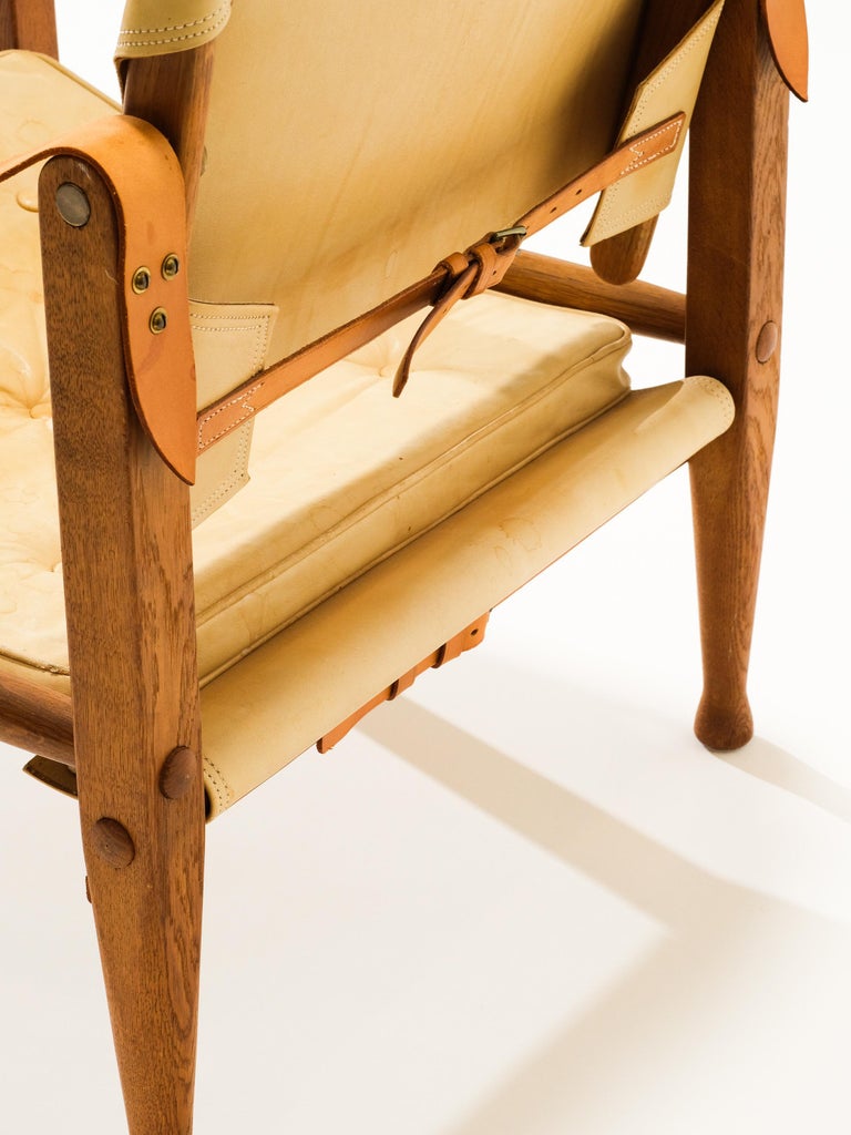 Kaare Klint Safari Chair Produced by Rud Rasmussen in Denmark For Sale 6