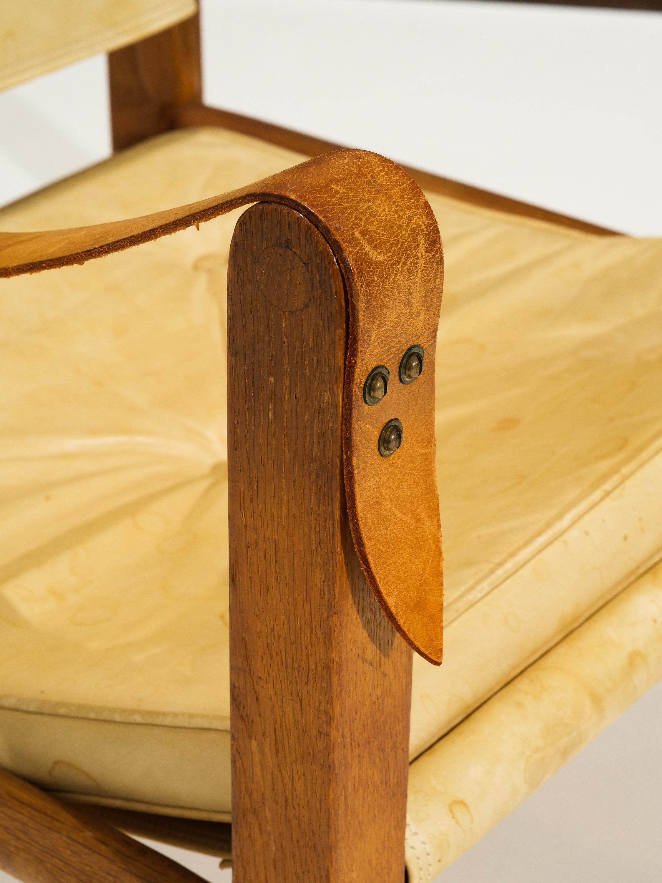 Scandinave moderne Kaare Klint Safari Chair Produit par Rud Rasmussen au Danemark