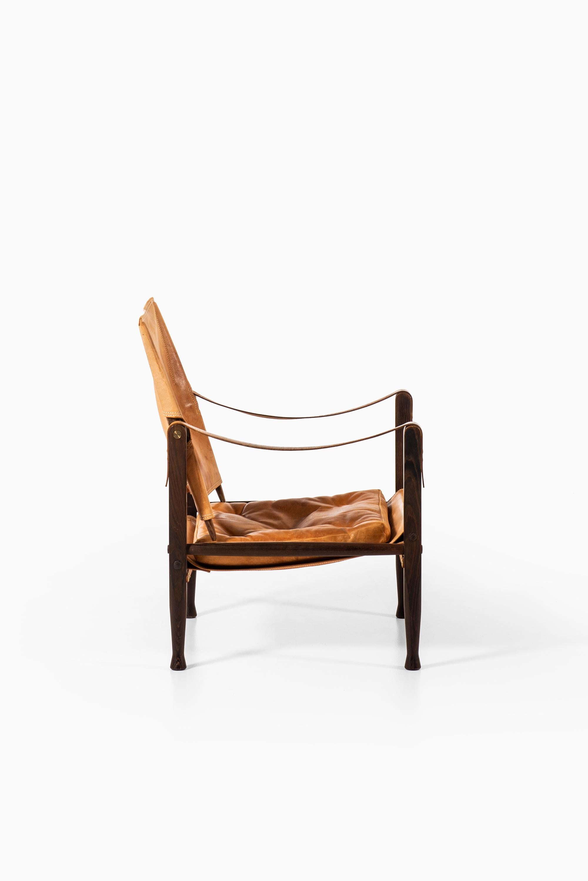 Scandinavian Modern Kaare Klint Safari Chair Produced by Rud Rasmussen in Denmark For Sale