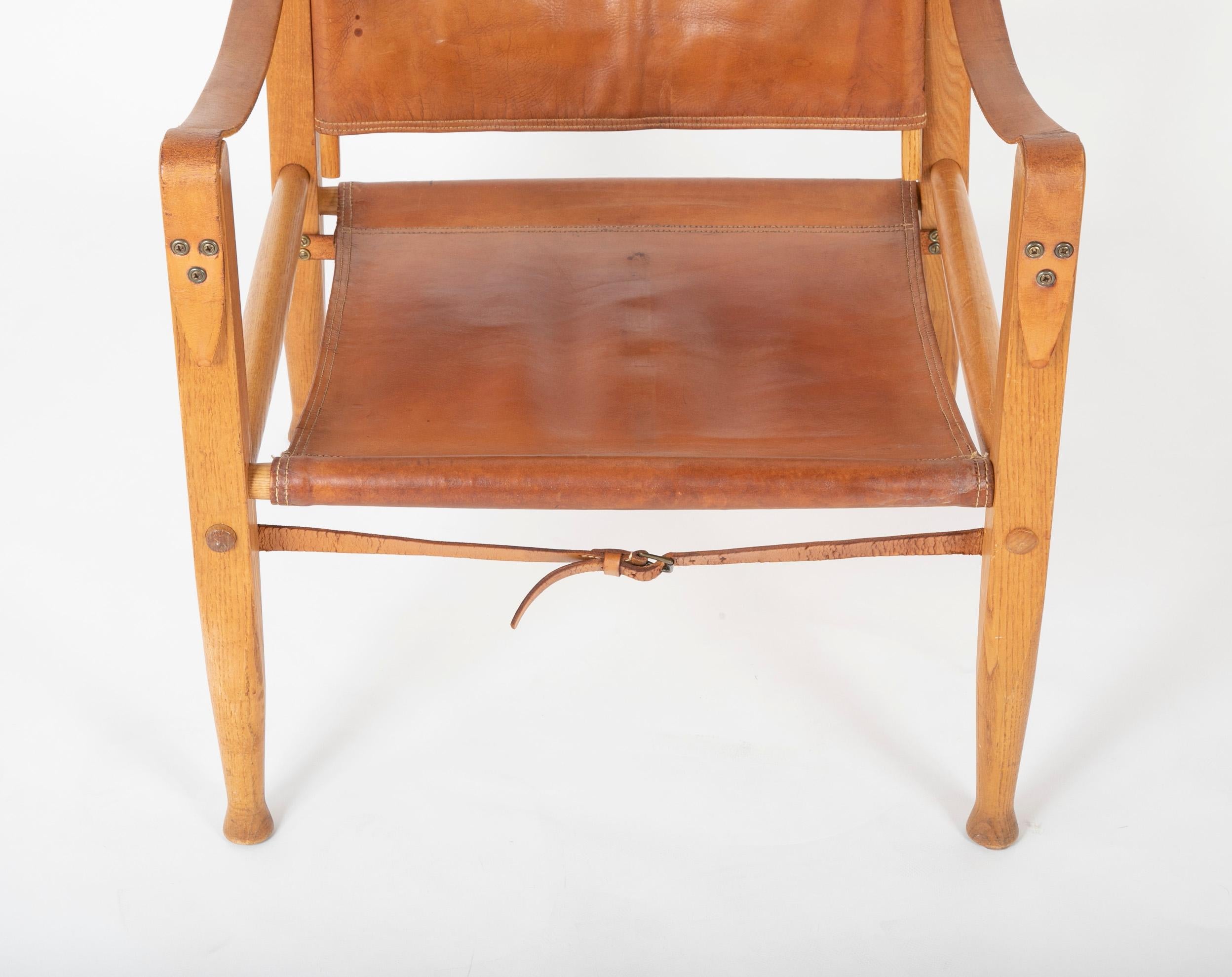 Mid-Century Modern Kaare Klint Safari Chair, Rasmussen Edition For Sale