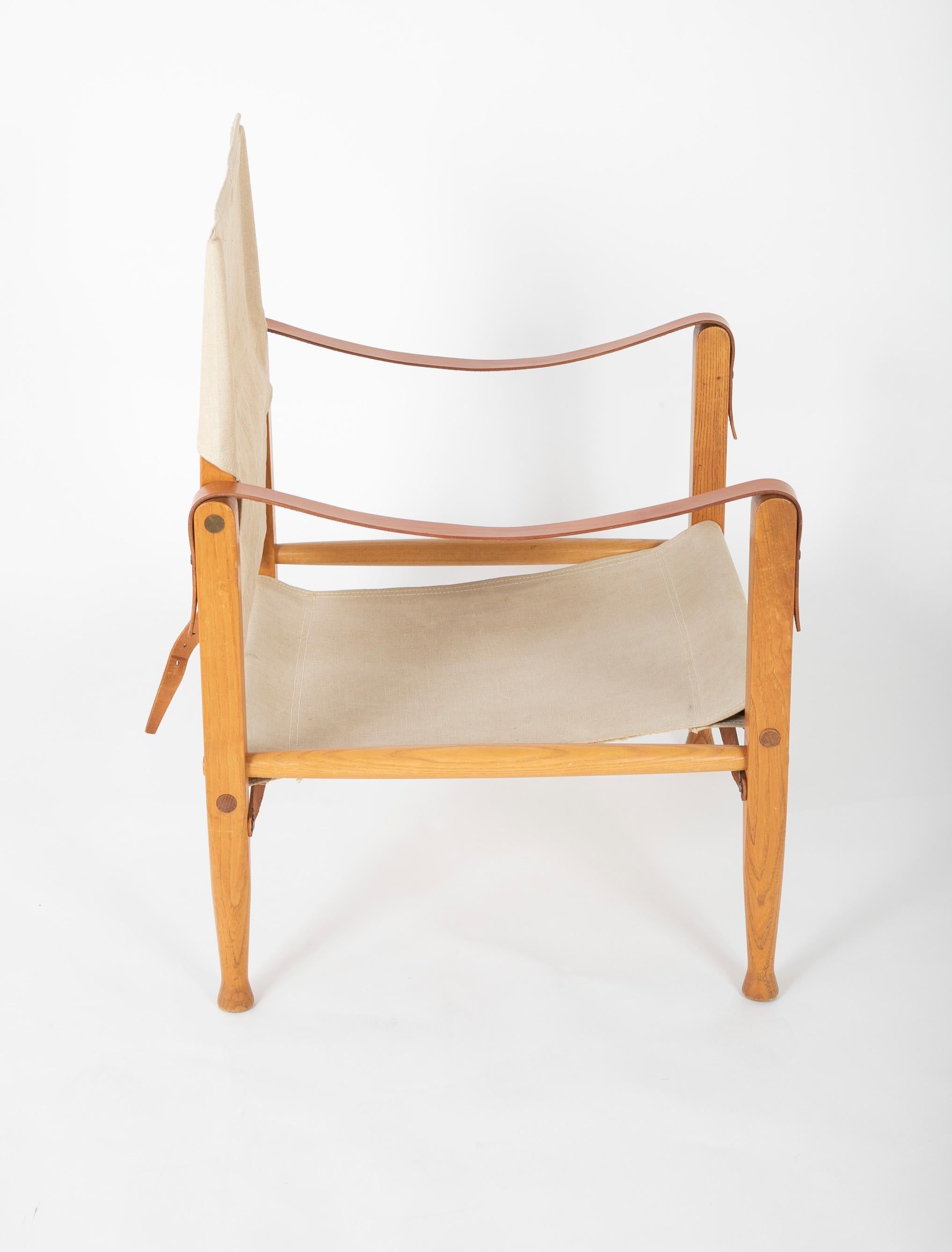 20th Century Kaare Klint Safari Chair, Rasmussen Edition For Sale