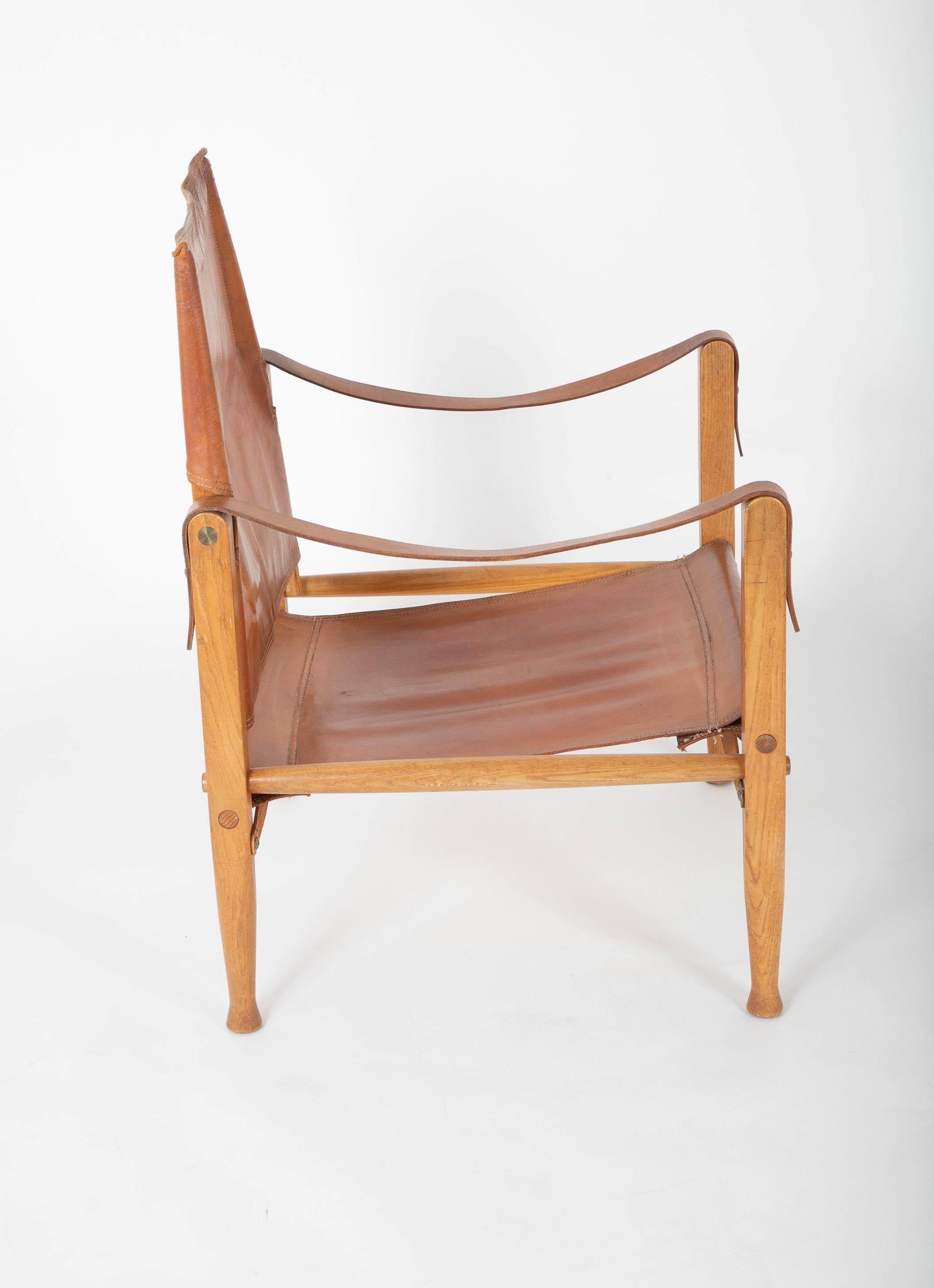 20th Century Kaare Klint Safari Chair, Rasmussen Edition For Sale