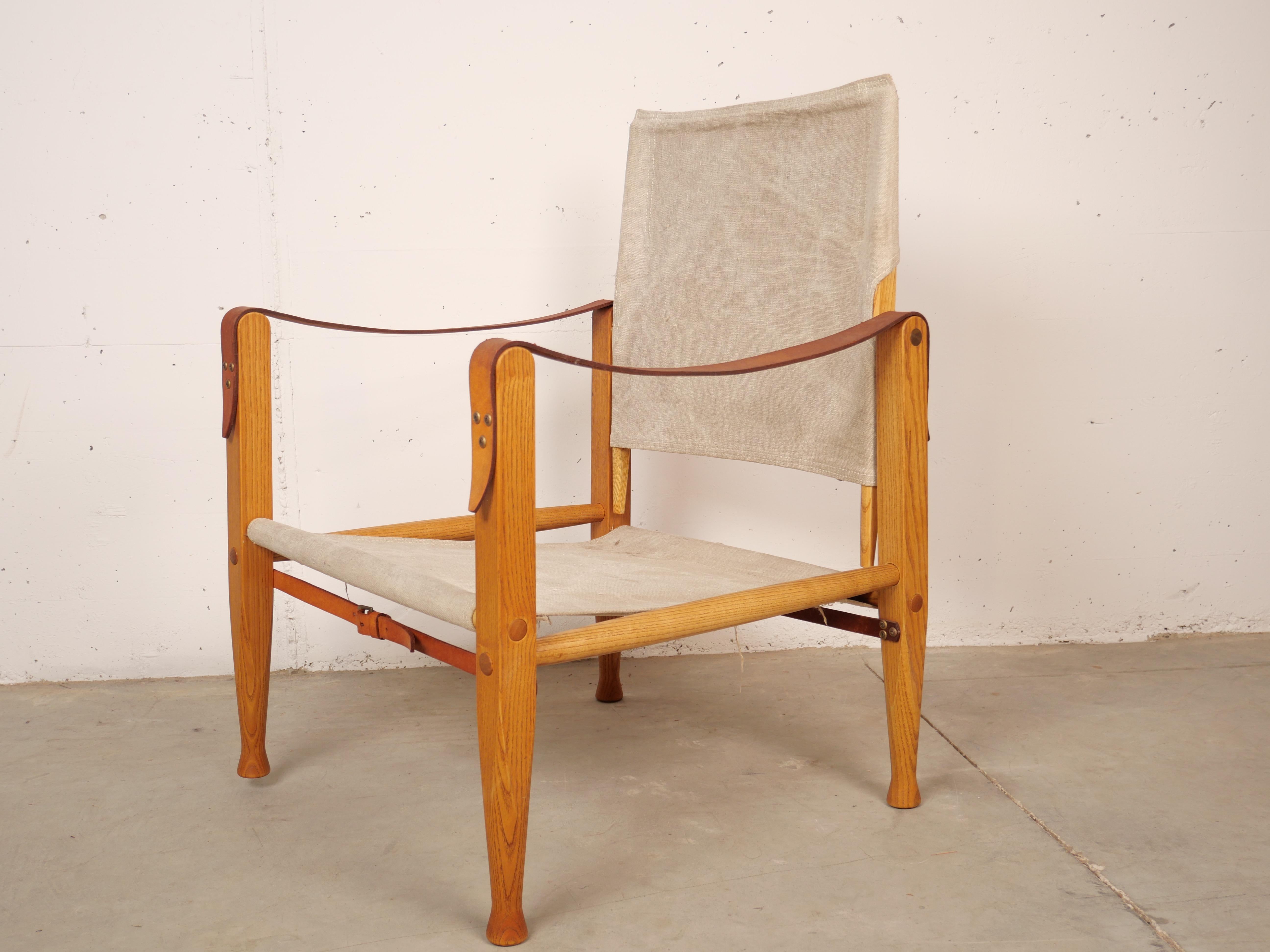 Kaare Klint Safari Chairs and Footstools, Rud Rasmussen, Denmark, 1960s 1