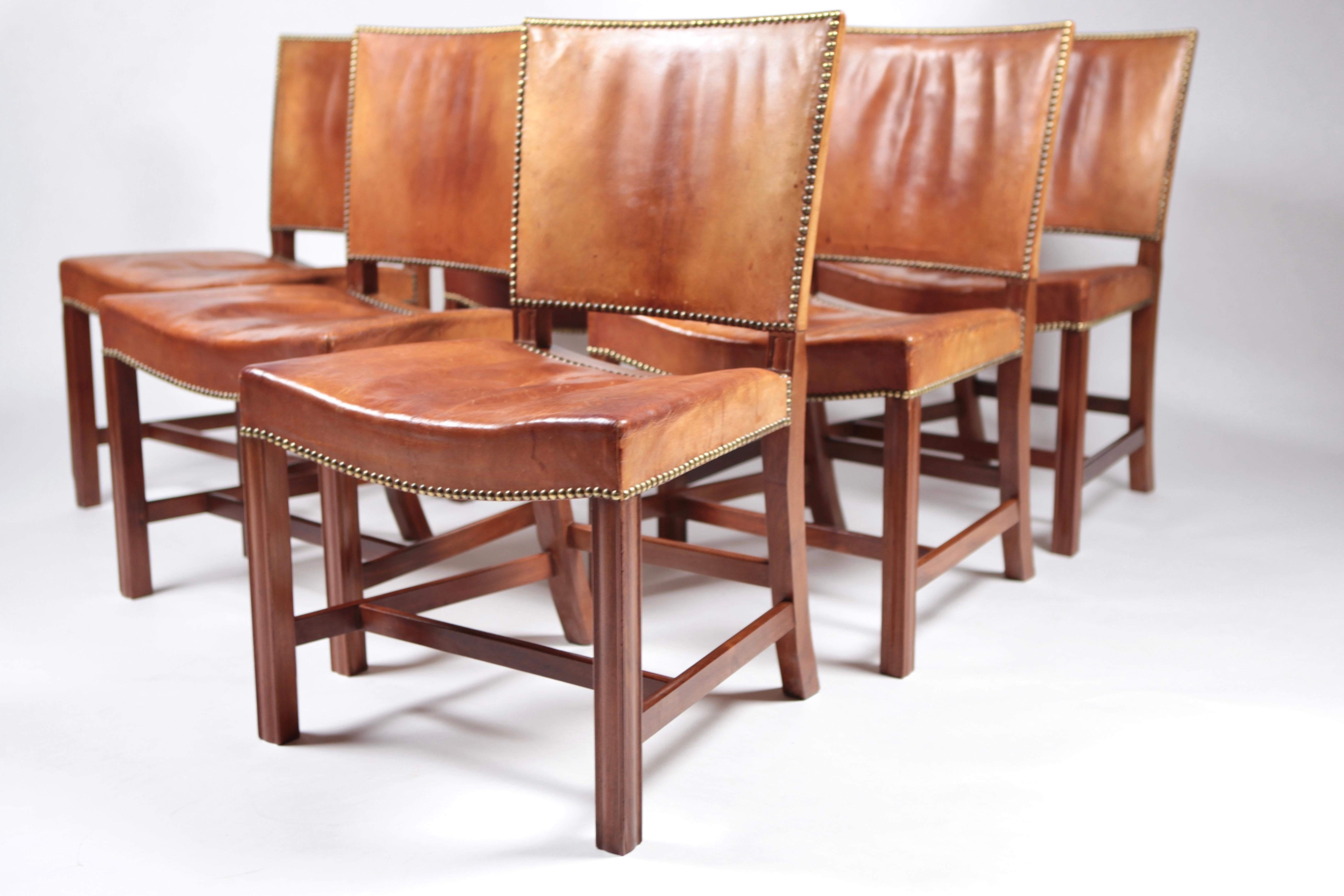 Kaare Klint, Set of Six 'Barcelona' Dining Chairs, Model 3758 1