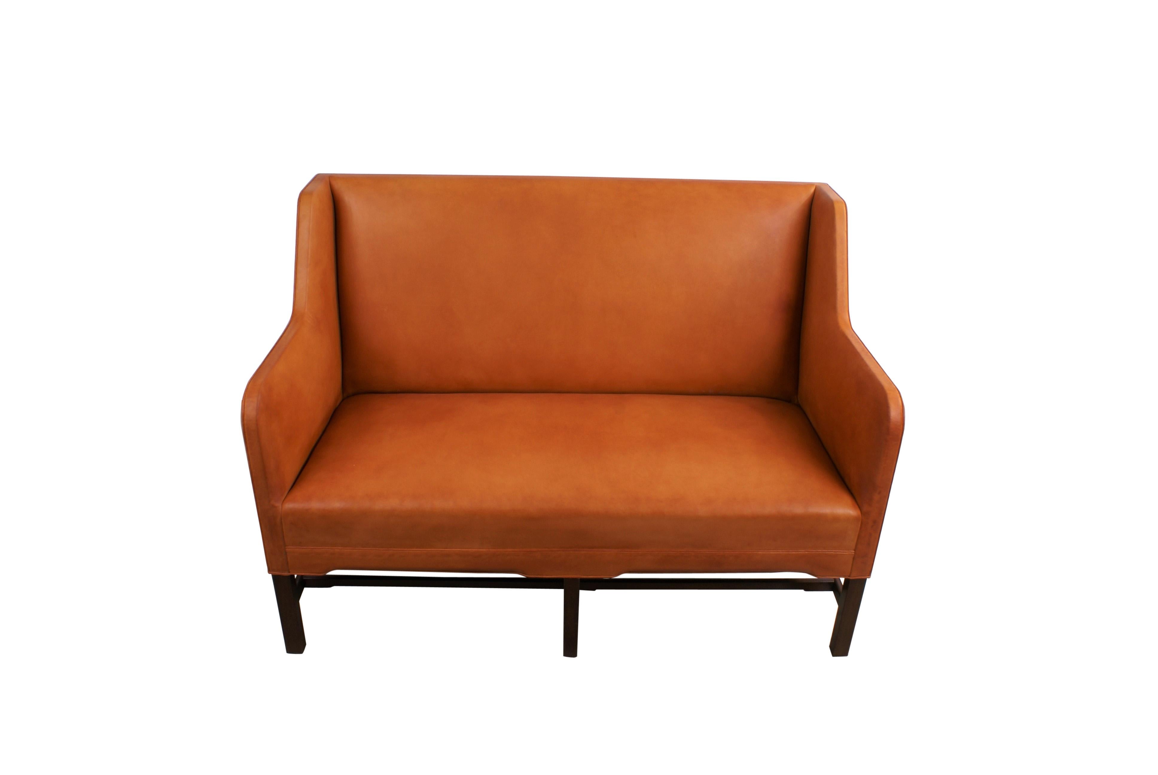 Kaare Klint Settee in Cuban Mahogany and Natural Leather, Model 5011, 1935 2