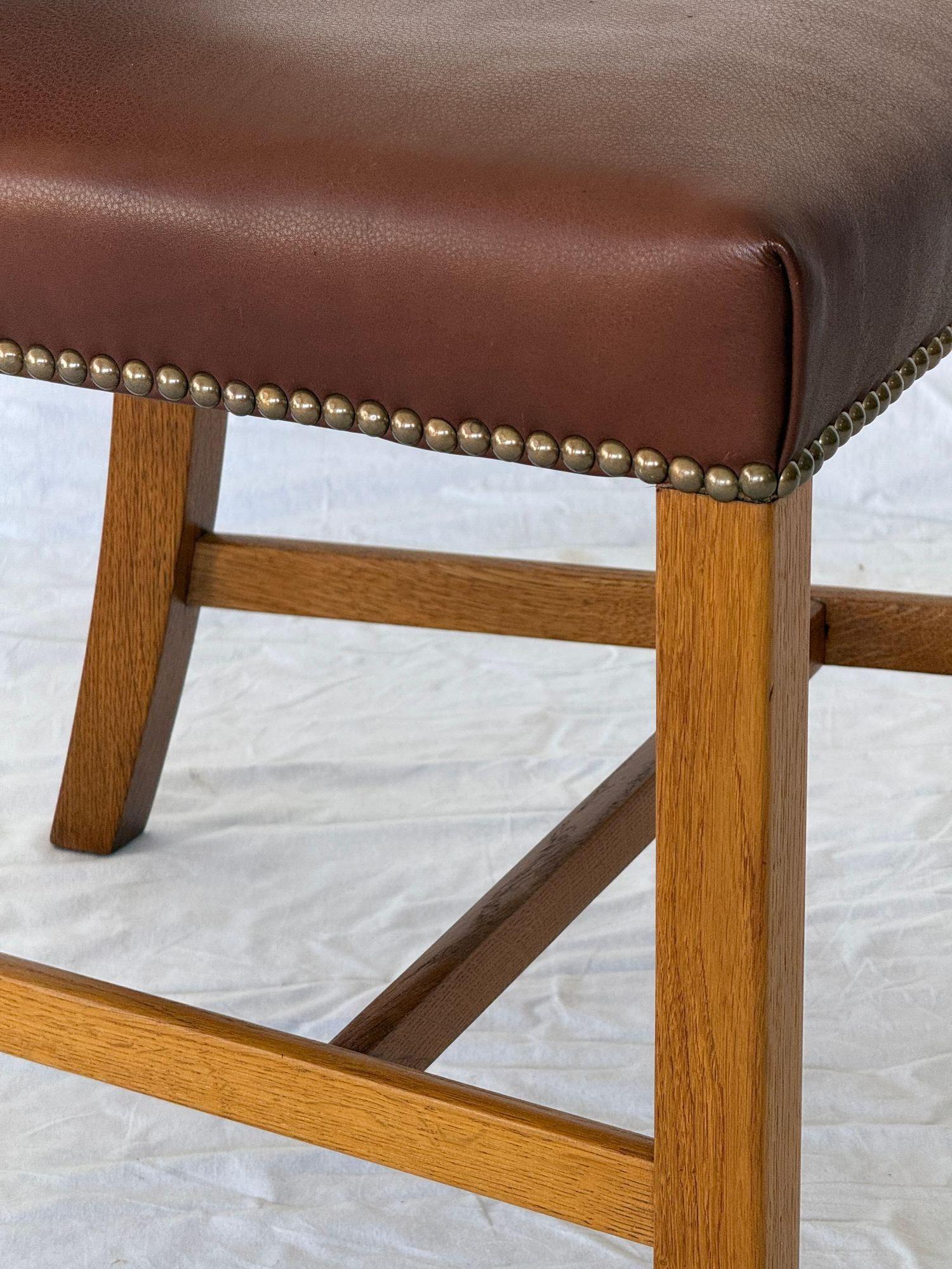 Leather Kaare Klint Side Chair - Rud Rasmussen For Sale