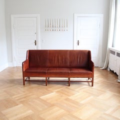 Kaare Klint Sofa Modell 5011 Original Niger Leder 1930er Jahre, Skandinavische Moderne