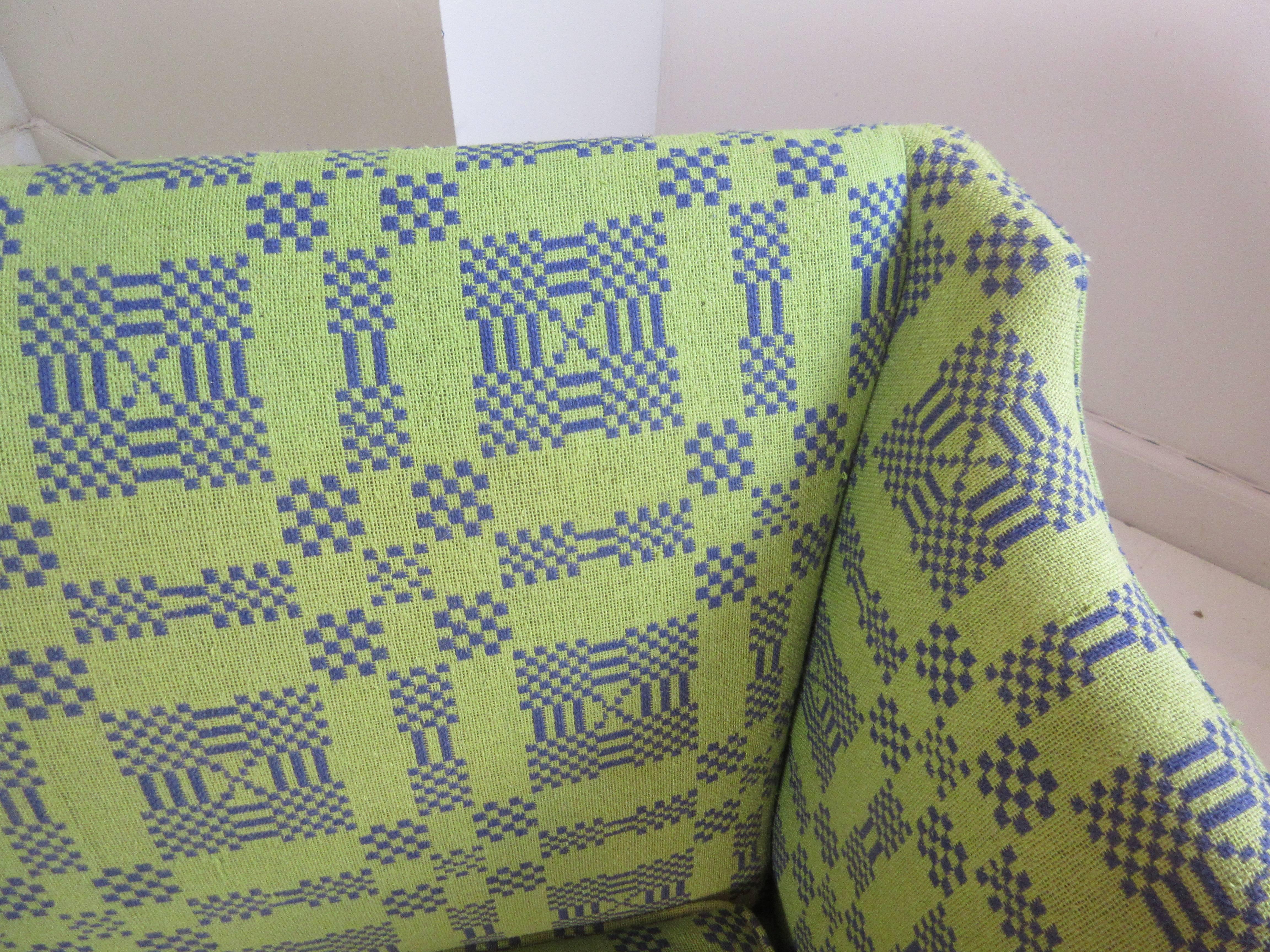 Kaare Klint Style Sofa in Original Reversible Weave Fabric 1
