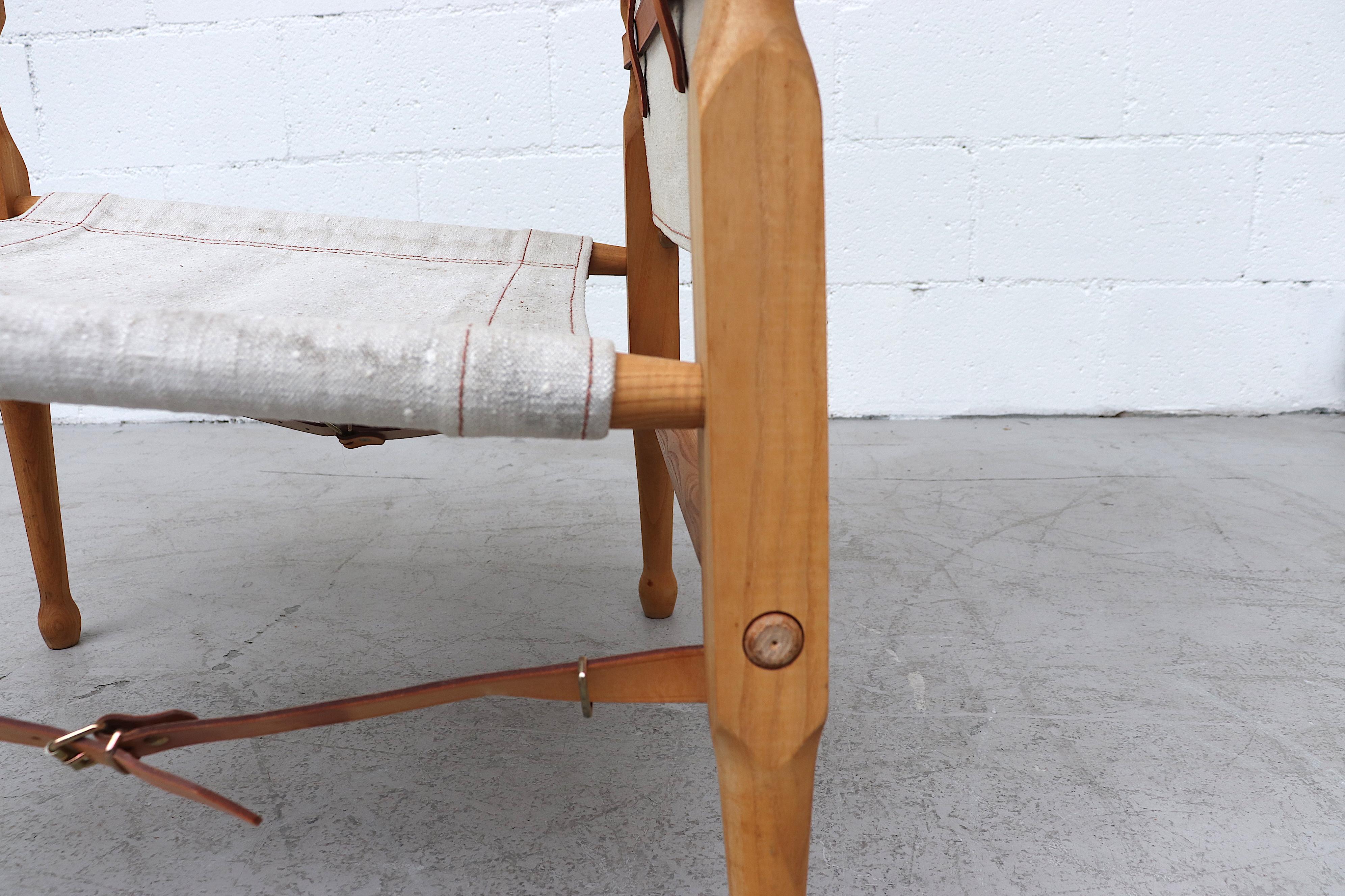 Kaare Klint Style Wood and Canvas Safari Chair 4