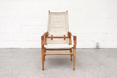 Kaare Klint Style Wood and Canvas Safari Chair