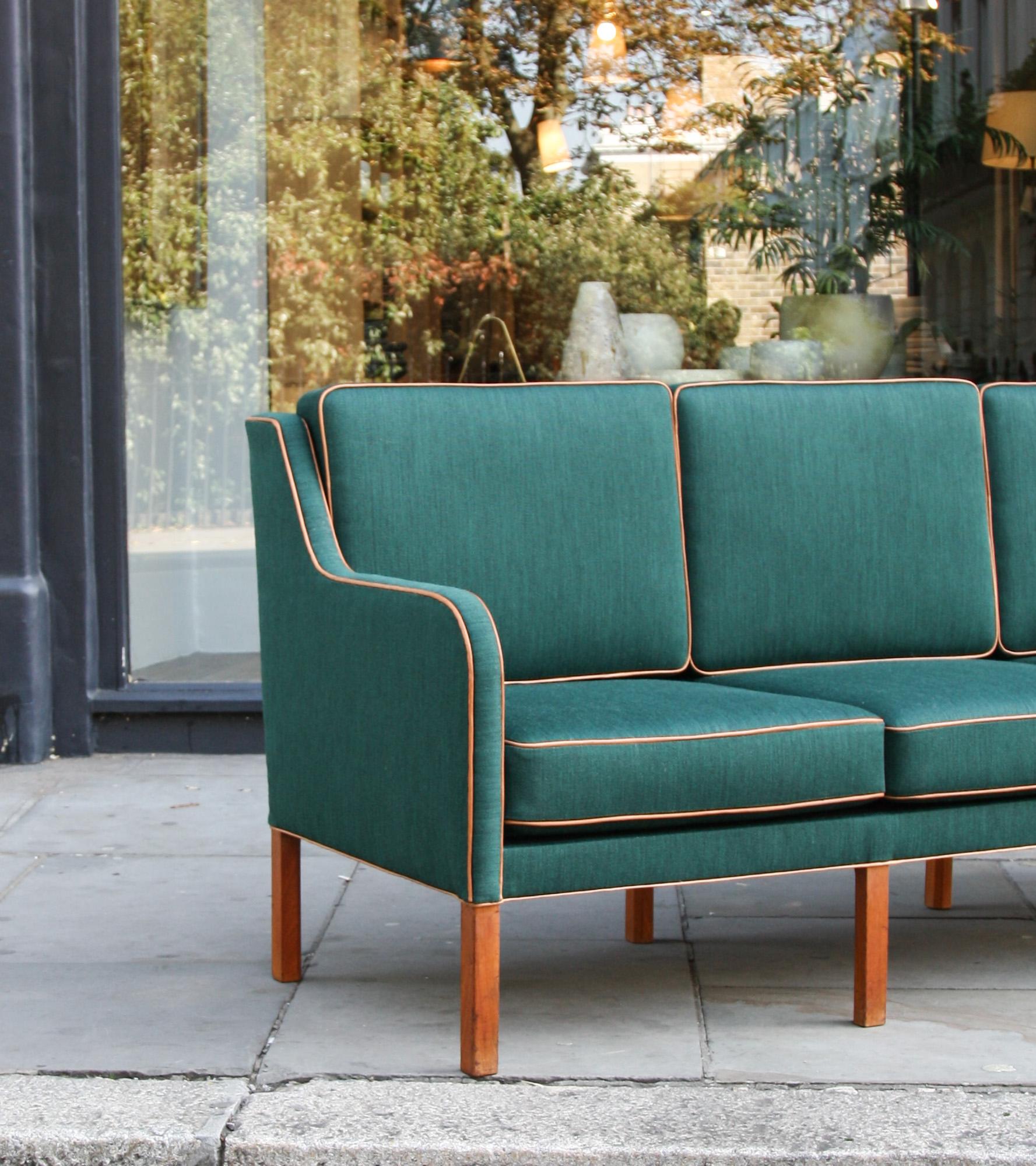 Leather Kaare Klint Three-Seat Sofa