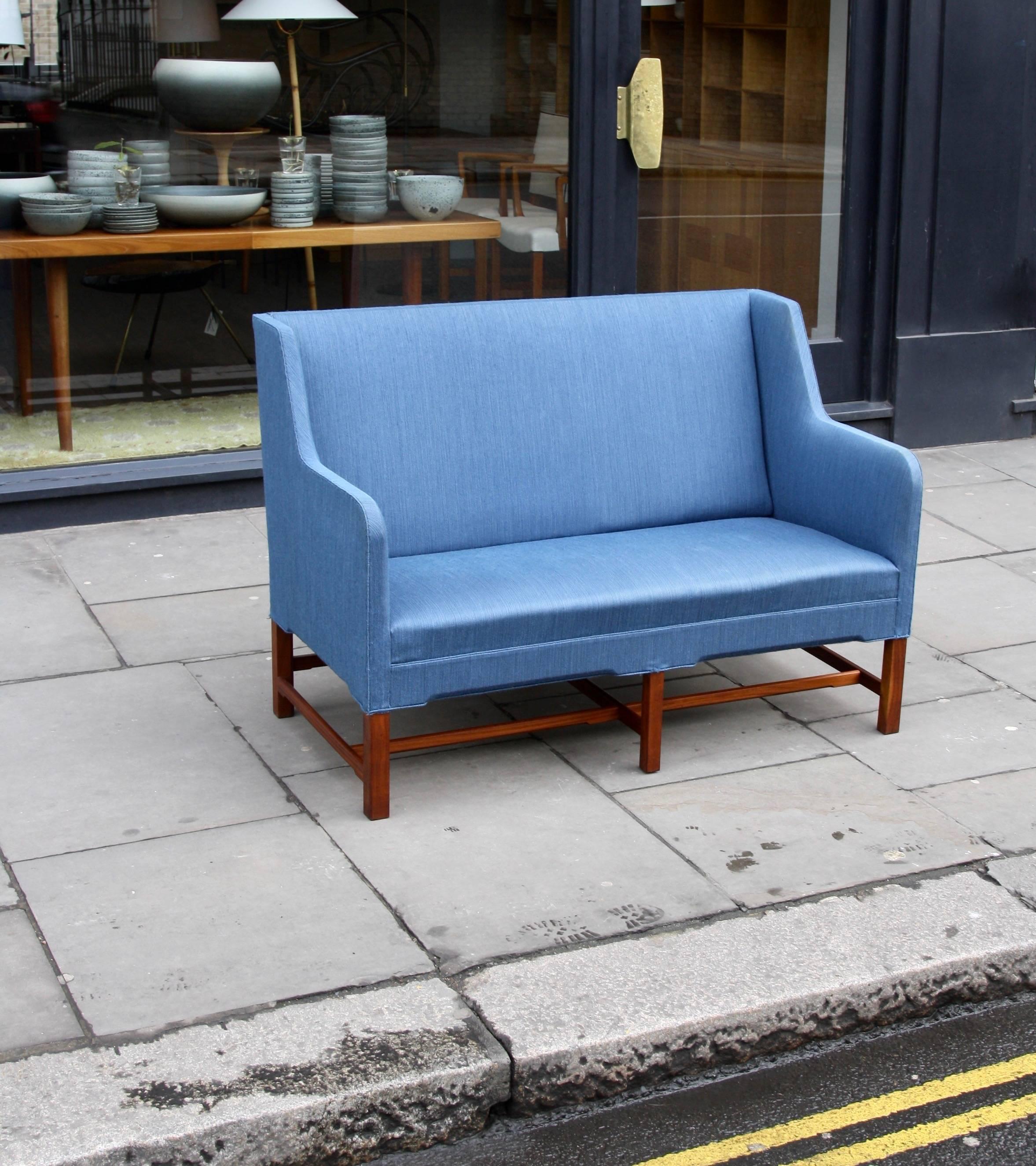 Kaare Klint Two-Seat Model 4118 Settee Made by Rud Rasmussen, circa 1940 In Good Condition In London, GB