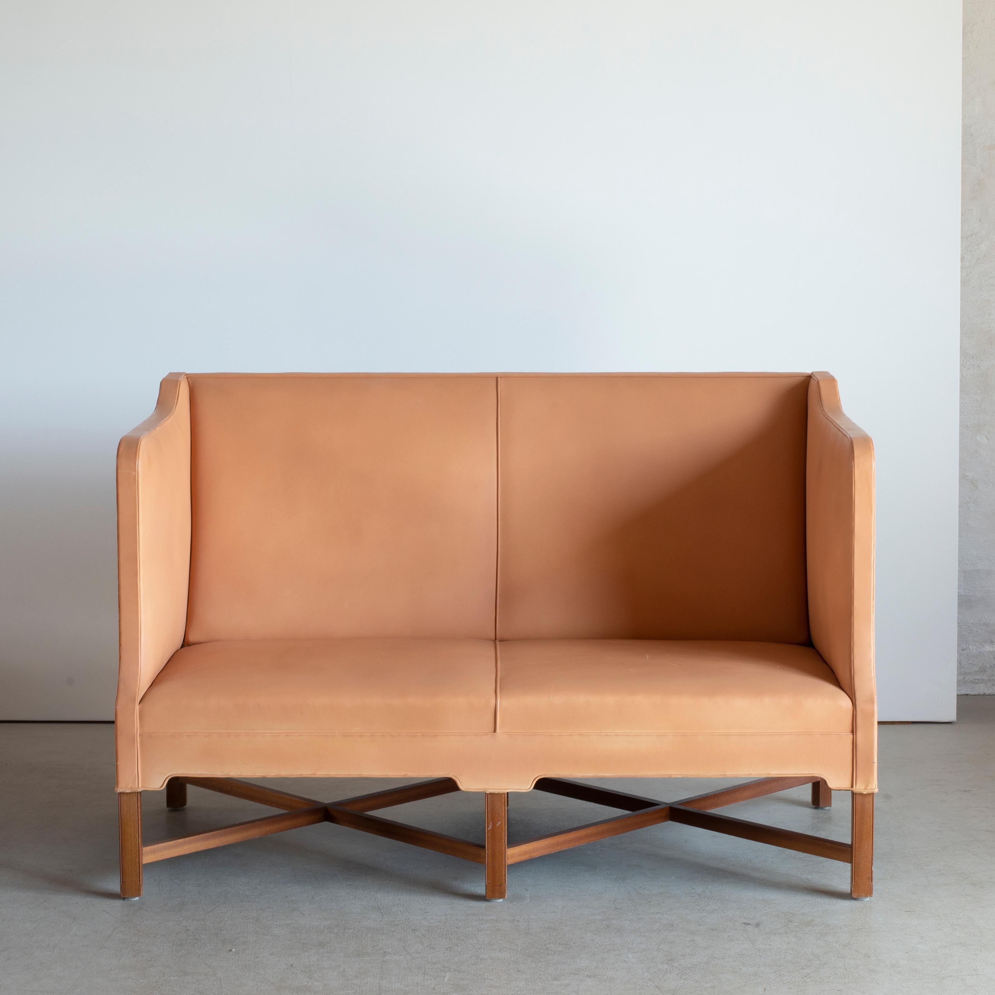 Scandinavian Modern Kaare Klint Two-Seat Sofa for Rud, Rasmussen
