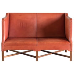 Retro Kaare Klint Two-Seat Sofa for Rud. Rasmussen