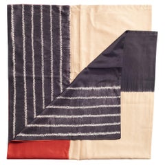 Kaavi Silk Large Square Scarf Hand Crafted By Artisans in  Red Black Gold