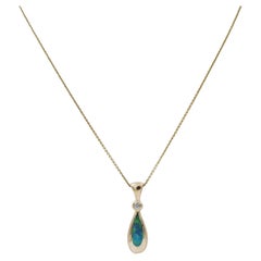 KABANA 14K Gold Opal diamond Necklace