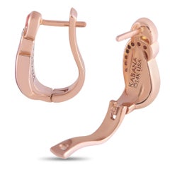 Kabana 14K Rose Gold 0.15 Ct Diamond and Spiny Earrings