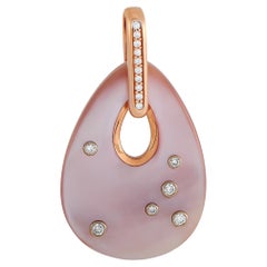 Kabana 14K Rose Gold 0.21 Ct Diamond and Mother of Pearl Pendant