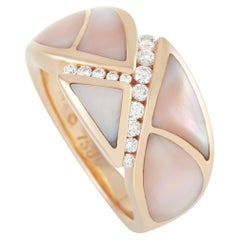 Kabana 14K Rose Gold 0.23 Ct Diamond and Mother of Pearl Ring