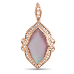 Kabana 14K Rose Gold 0.41 Ct Diamond and Mother of Pearl Pendant