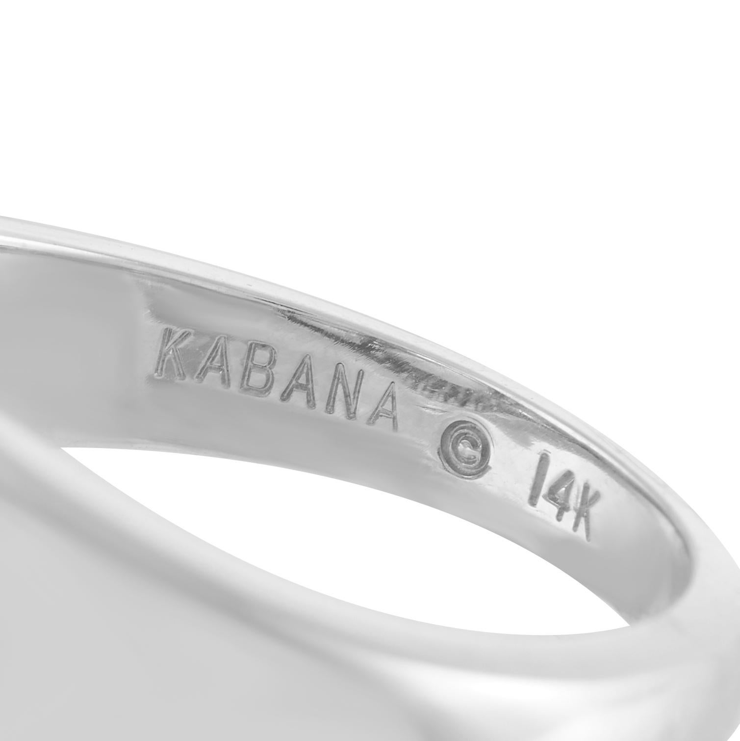 Kabana Ring aus 14 Karat Weißgold mit 0,20 Karat Diamant und Lapis im Zustand „Neu“ in Southampton, PA
