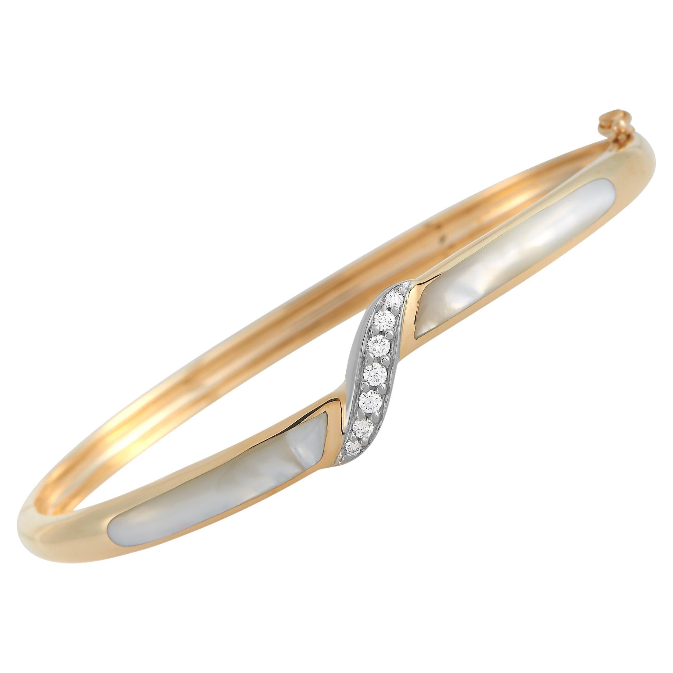 Kabana 14K Yellow Gold 0.16 Ct Diamond 