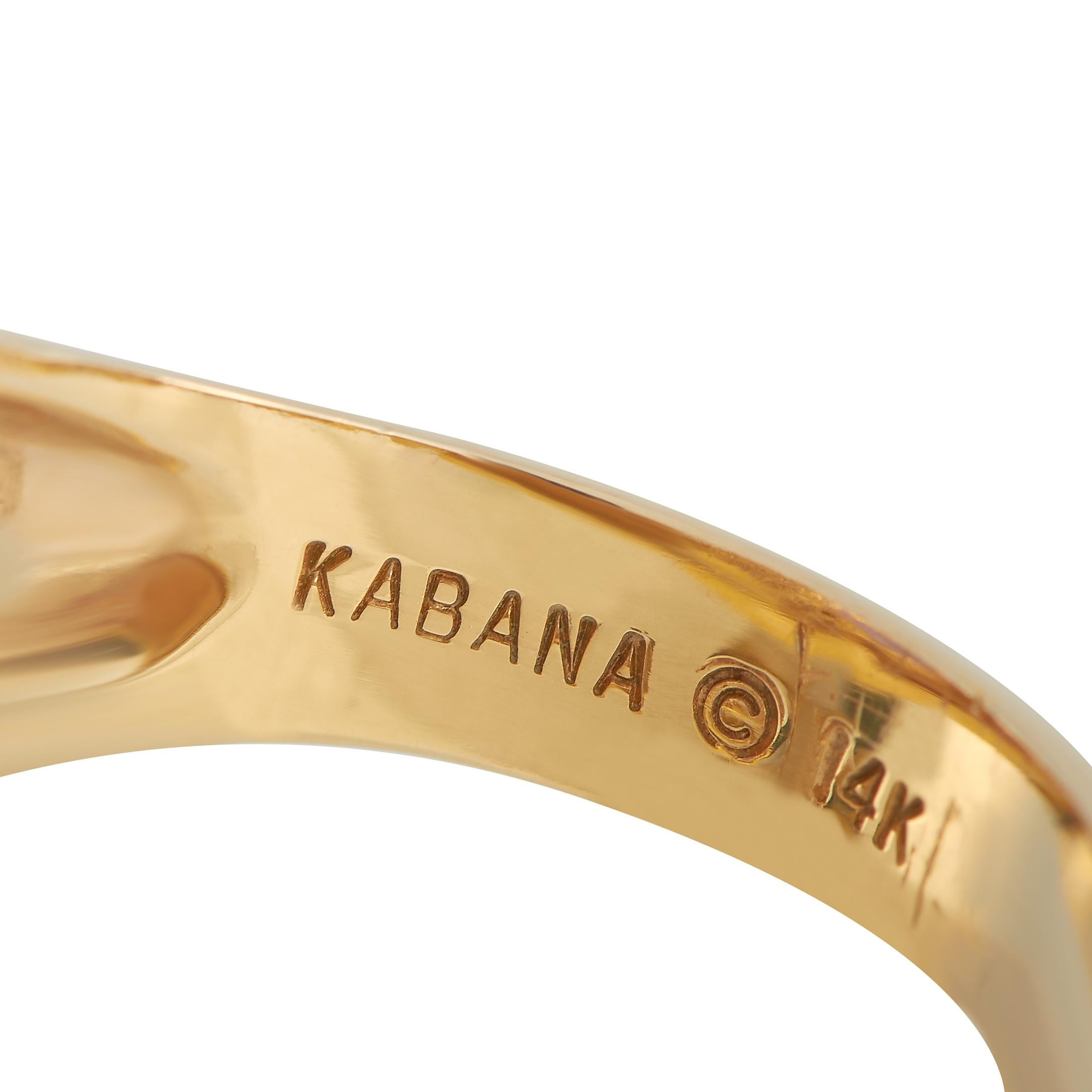 Mixed Cut Kabana 14K Yellow Gold 0.17 Ct Diamond, Amethyst, and Opal Ring