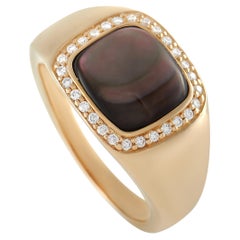 Kabana 14K Yellow Gold 0.20 Ct Diamond and Mother of Pearl Ring