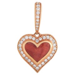 Kabana 14K Yellow Gold 0.22 Ct Diamond and Spiny Heart Pendant