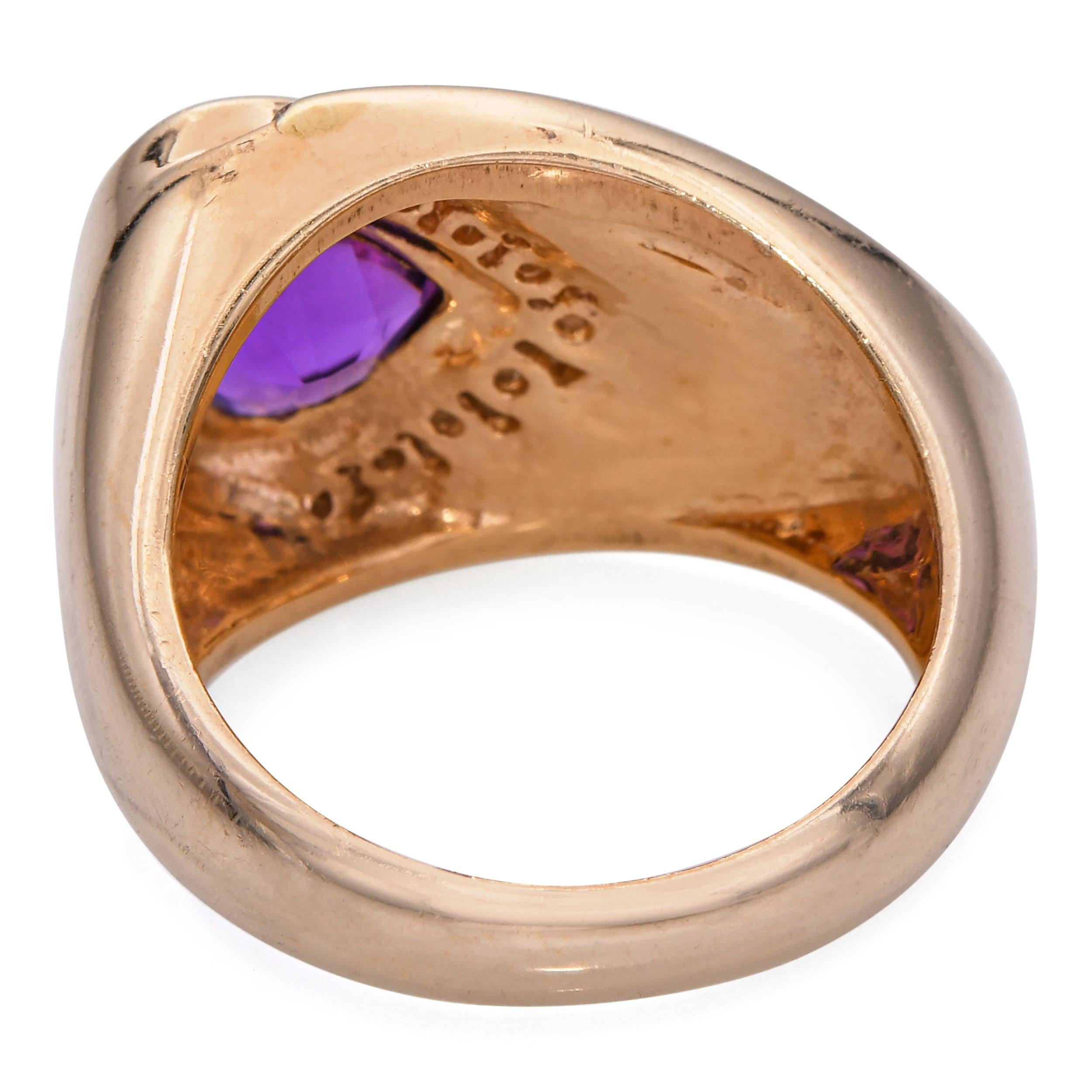 Anello con intarsio di diamanti e opali in oro giallo Kabana 14k in vendita 1